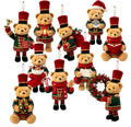 Trendbay 20-Piece Wooden Bear Christmas Ornament Set
