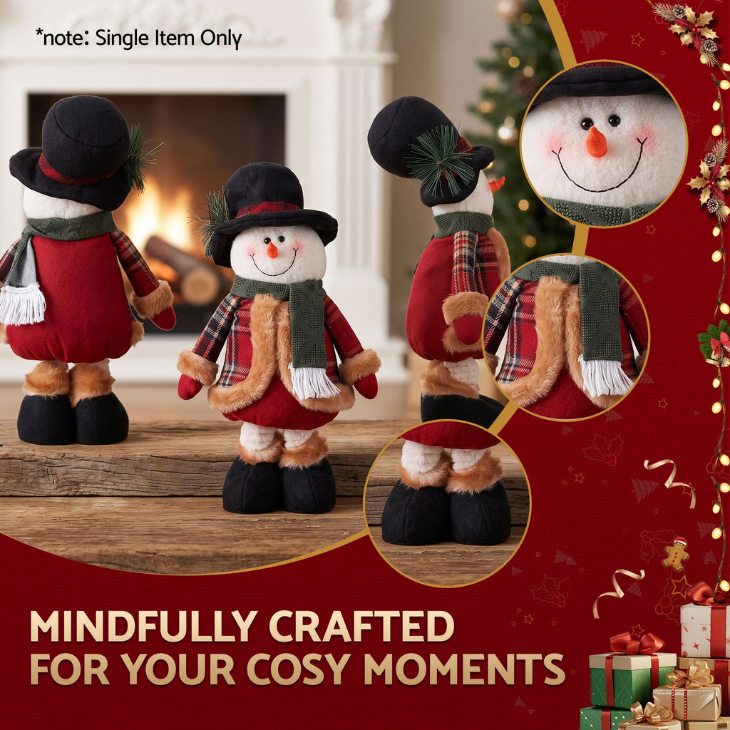 Jingle Jollys Telescopic Christmas Snowman Ornament 40-56cm Tabletop Decoration