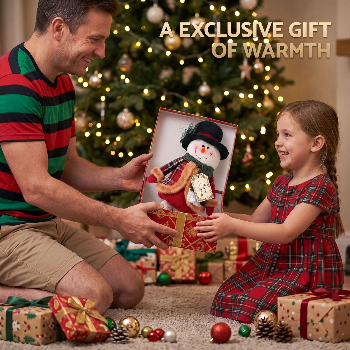 Jingle Jollys Telescopic Christmas Snowman Ornament 40-56cm Tabletop Decoration