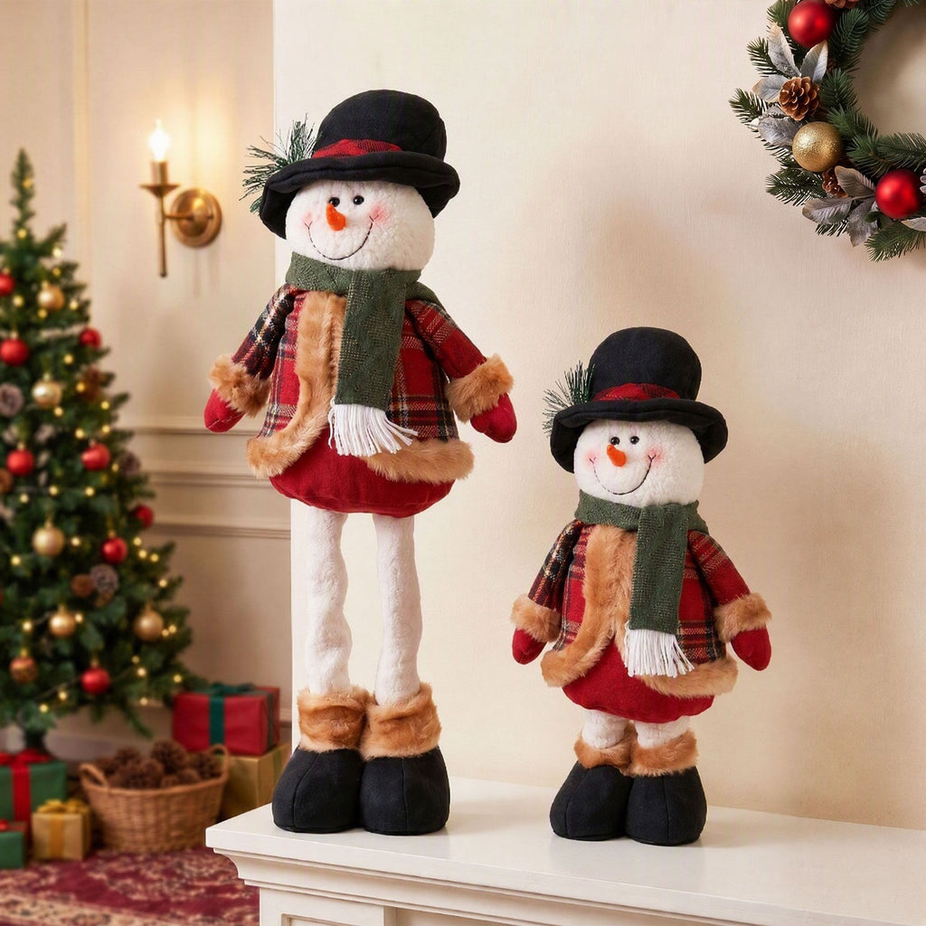Jingle Jollys Telescopic Christmas Snowman Ornament 40-56cm Tabletop Decoration