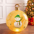 Jingle Jollys Christmas Inflatable Ball 60cm Led Illuminated Snowman Xmas Decor Gold