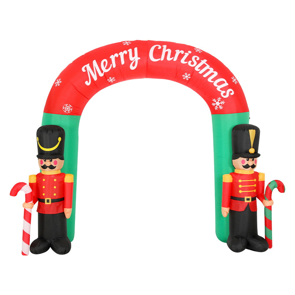 Jingle Jollys Christmas Inflatable Archway Nutcracker 3M Illuminated Decorations