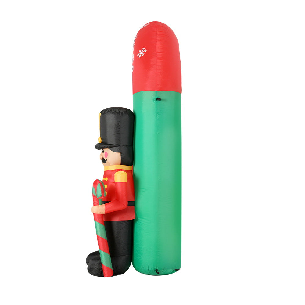 Jingle Jollys Christmas Inflatable Archway Nutcracker 3M Illuminated Decorations
